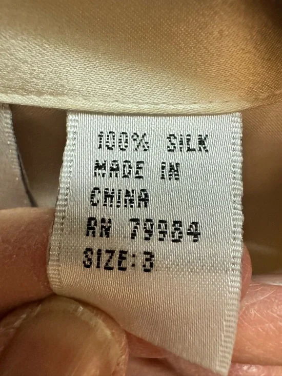 Chico's Cream 100% Silk Button-Up Top - Picture 5 of 6